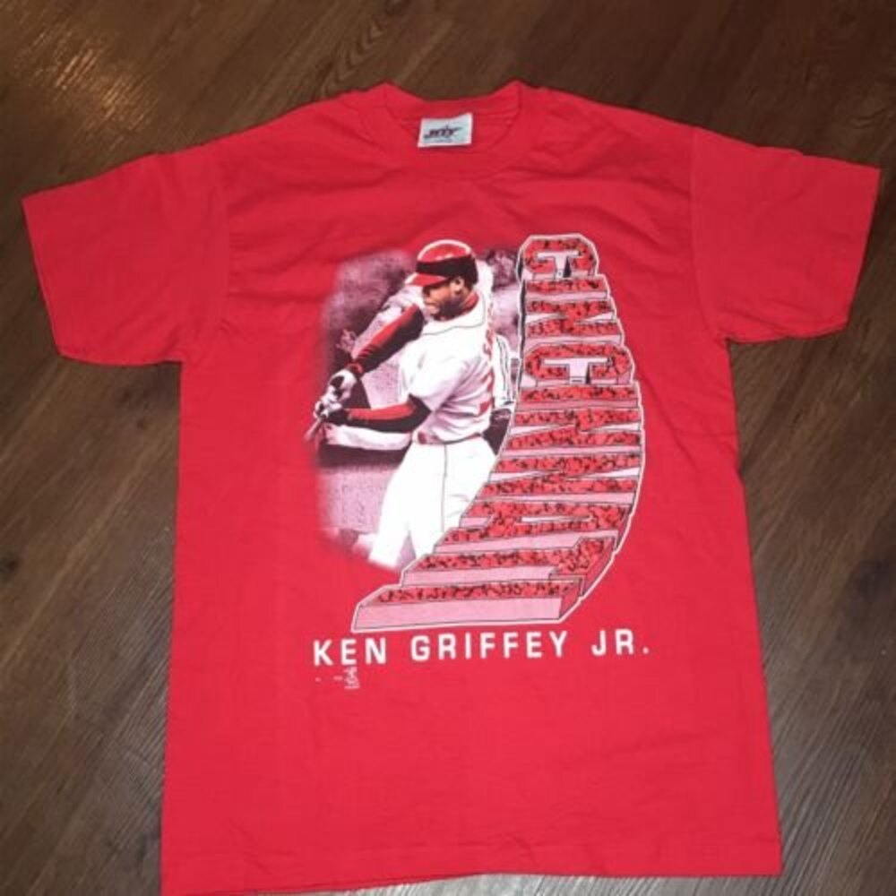 Vintage Ken Griffey Jr Cincinnati Reds Youth Large T-Shirt Joy Athletic 2000